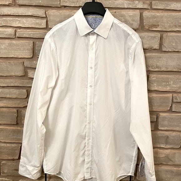 Bugatchi Floral Print OoohCotton® long  Sleeve Shirt - Picture 1 of 14